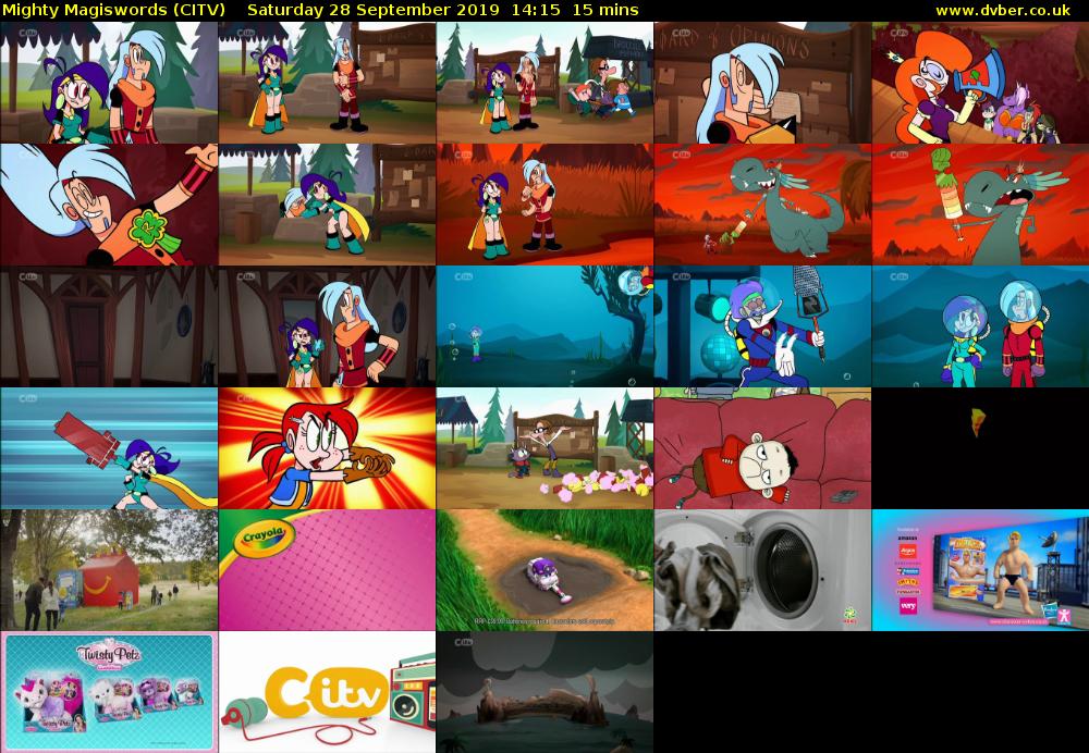 Mighty Magiswords (CITV) Saturday 28 September 2019 14:15 - 14:30