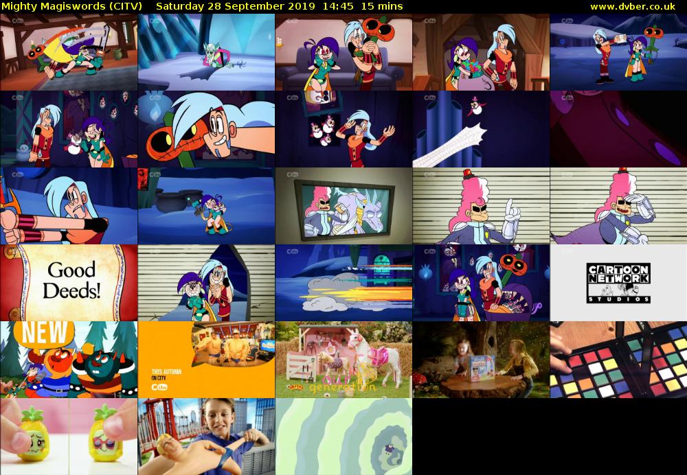 Mighty Magiswords (CITV) Saturday 28 September 2019 14:45 - 15:00