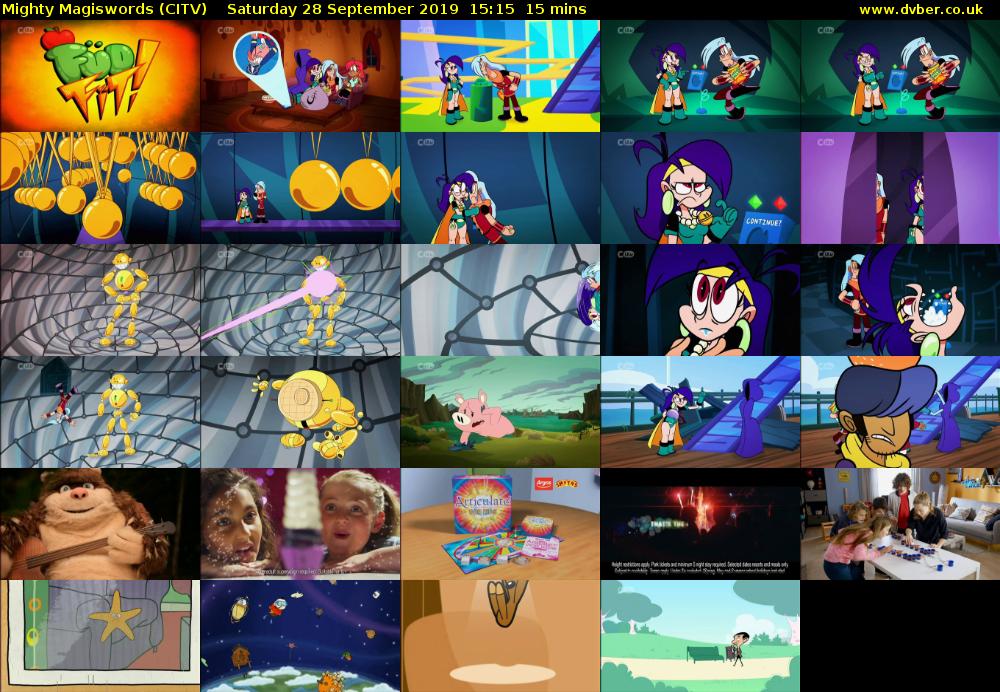 Mighty Magiswords (CITV) Saturday 28 September 2019 15:15 - 15:30