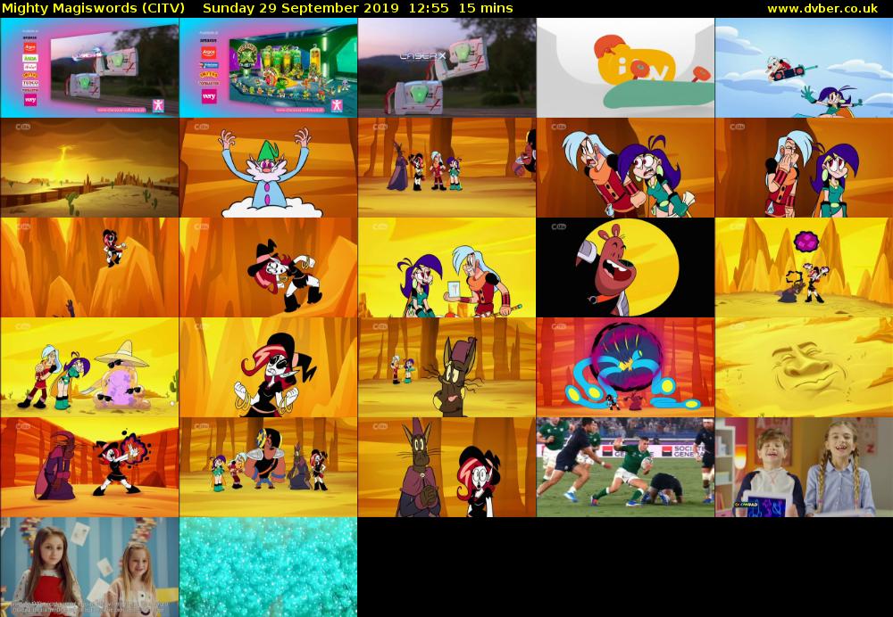 Mighty Magiswords (CITV) Sunday 29 September 2019 12:55 - 13:10