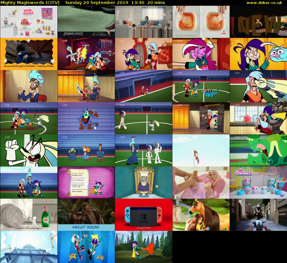 Mighty Magiswords (CITV) Sunday 29 September 2019 13:40 - 14:00