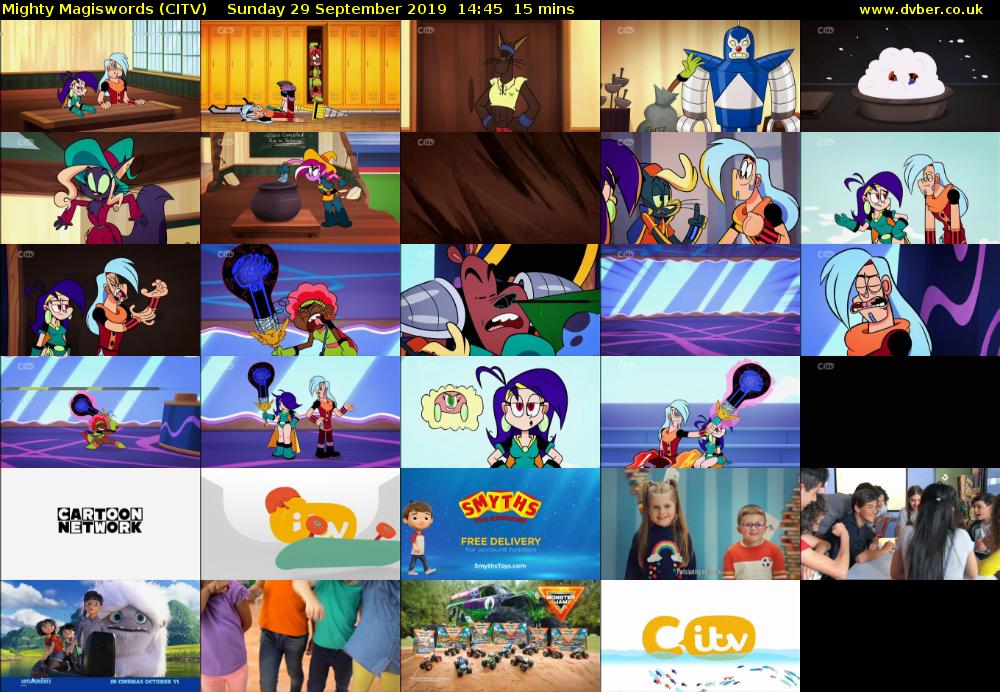 Mighty Magiswords (CITV) Sunday 29 September 2019 14:45 - 15:00