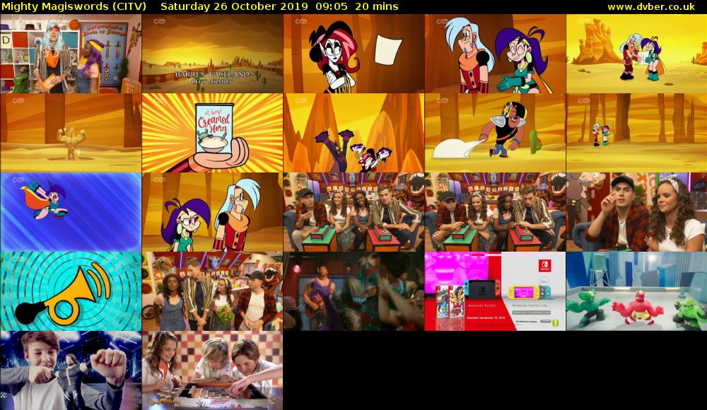 Mighty Magiswords (CITV) Saturday 26 October 2019 09:05 - 09:25