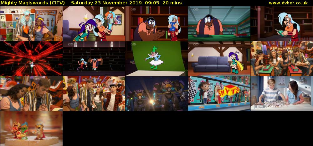 Mighty Magiswords (CITV) Saturday 23 November 2019 09:05 - 09:25