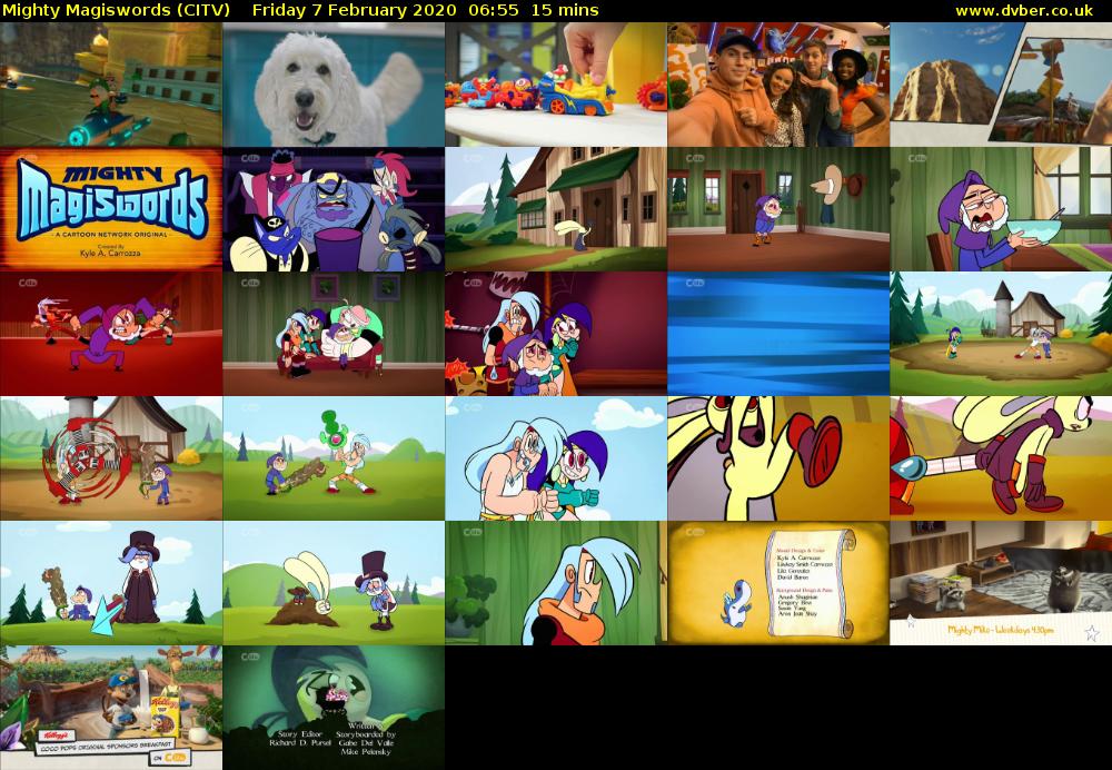Mighty Magiswords (CITV) Friday 7 February 2020 06:55 - 07:10