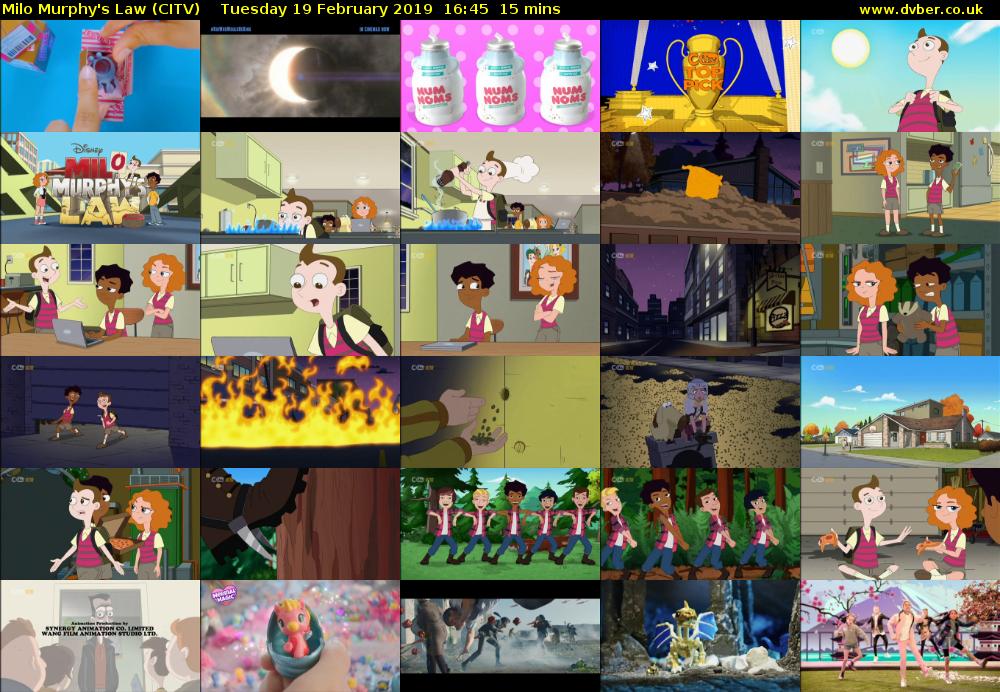 Milo Murphy's Law (CITV) Tuesday 19 February 2019 16:45 - 17:00