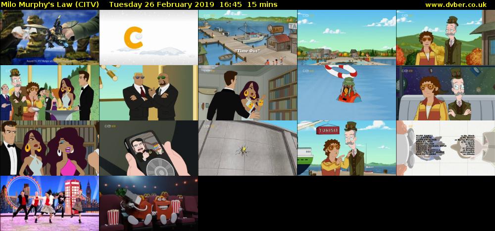Milo Murphy's Law (CITV) Tuesday 26 February 2019 16:45 - 17:00