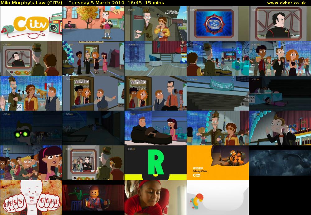 Milo Murphy's Law (CITV) Tuesday 5 March 2019 16:45 - 17:00