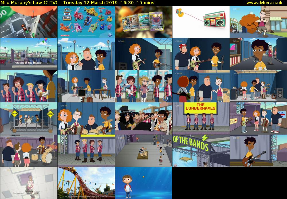 Milo Murphy's Law (CITV) Tuesday 12 March 2019 16:30 - 16:45