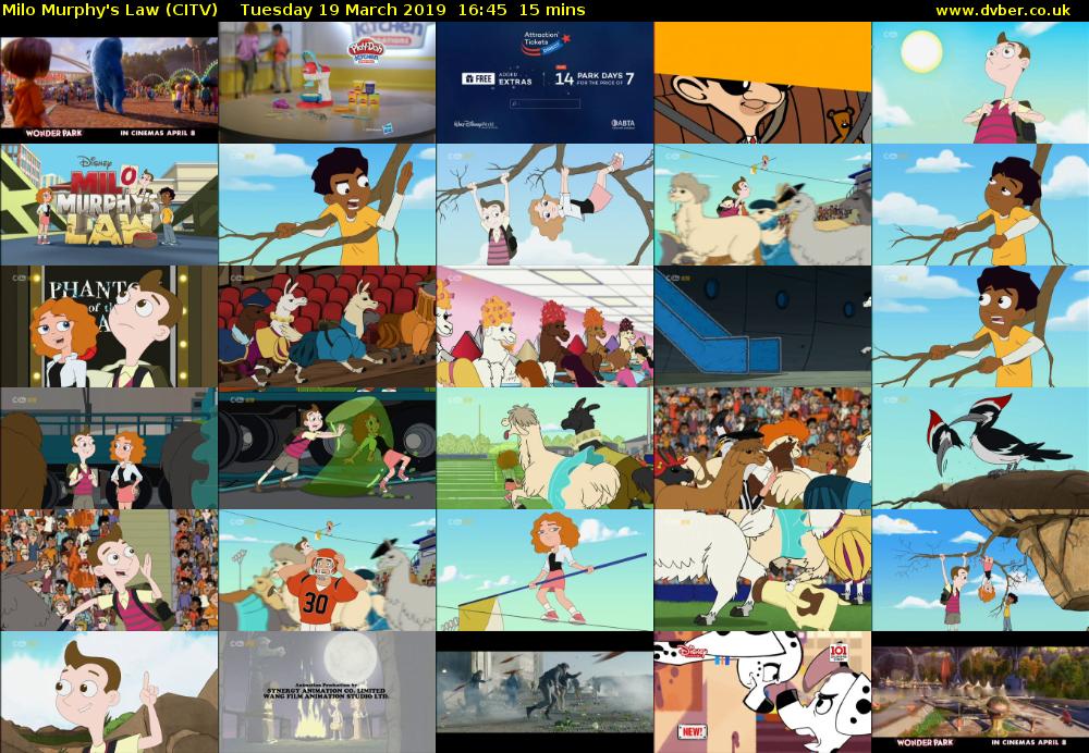Milo Murphy's Law (CITV) Tuesday 19 March 2019 16:45 - 17:00