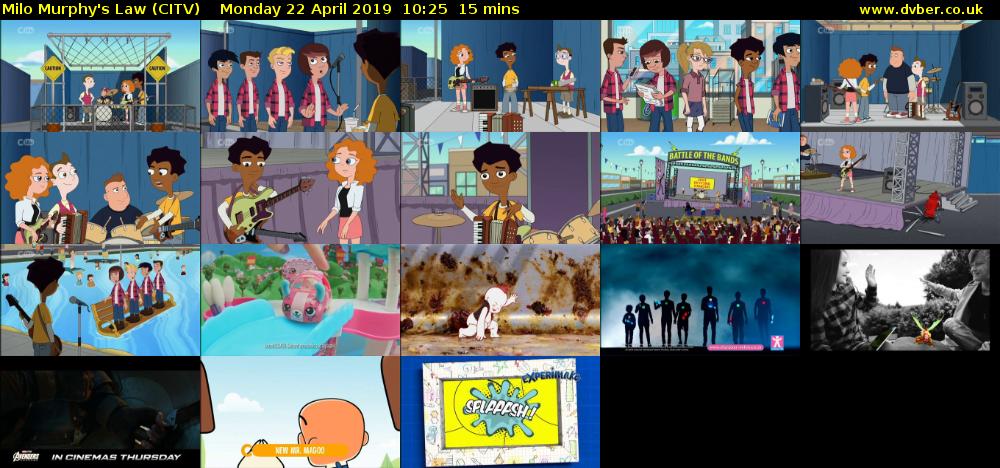 Milo Murphy's Law (CITV) Monday 22 April 2019 10:25 - 10:40