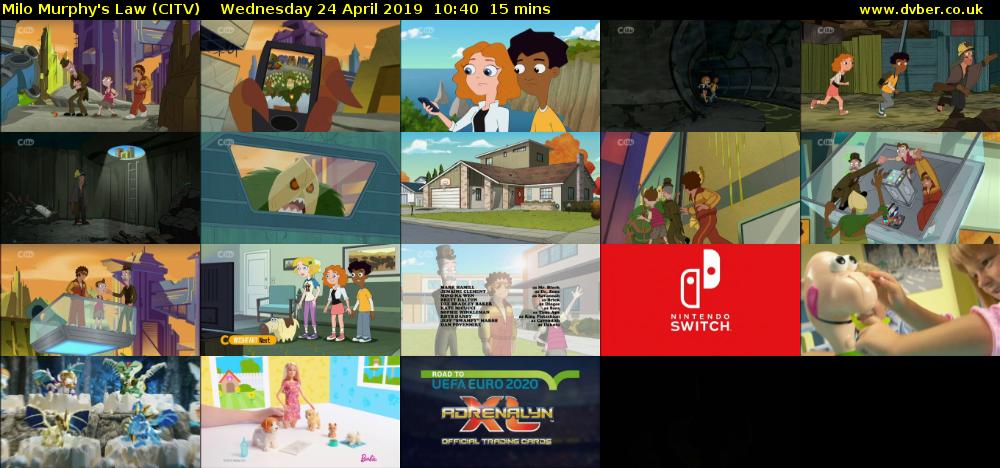Milo Murphy's Law (CITV) Wednesday 24 April 2019 10:40 - 10:55