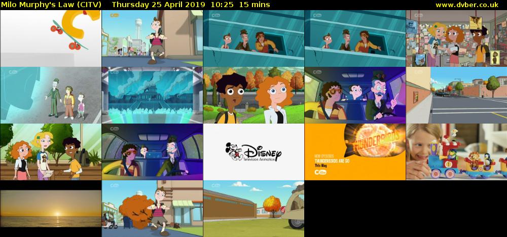Milo Murphy's Law (CITV) Thursday 25 April 2019 10:25 - 10:40