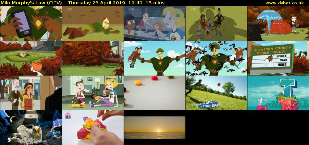 Milo Murphy's Law (CITV) Thursday 25 April 2019 10:40 - 10:55
