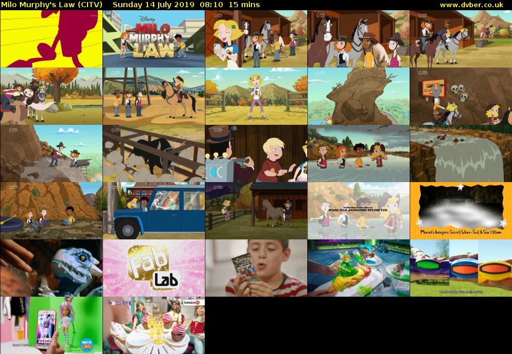 Milo Murphy's Law (CITV) Sunday 14 July 2019 08:10 - 08:25
