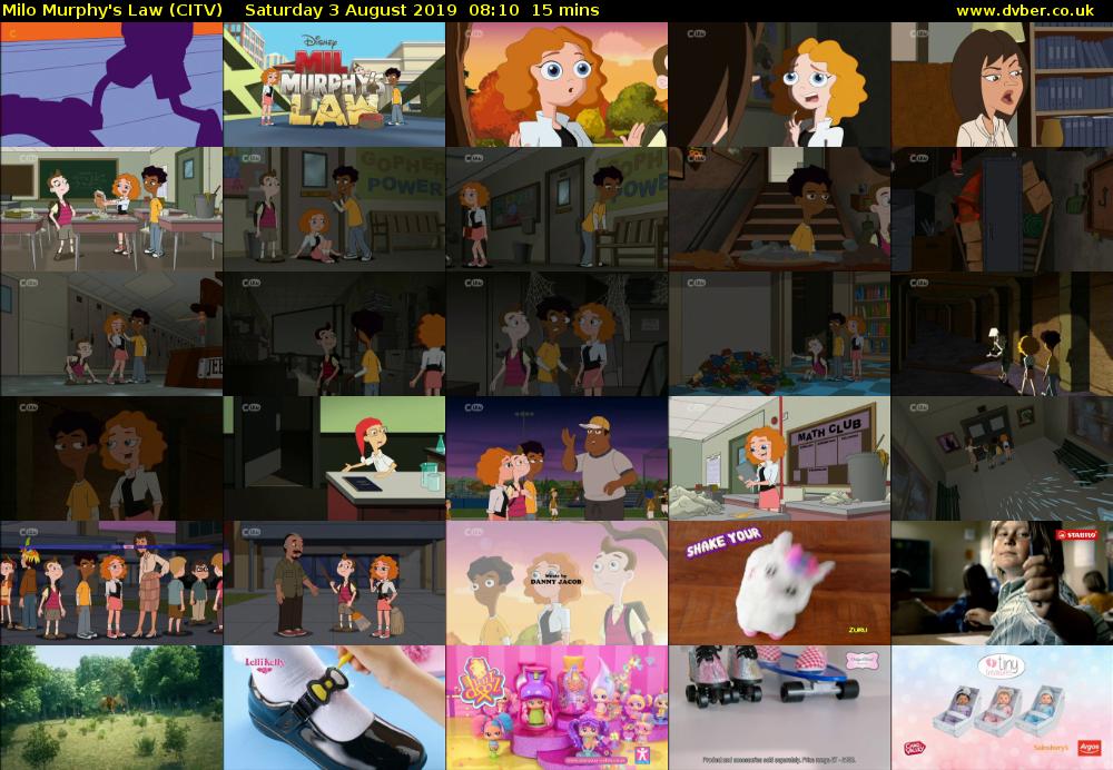 Milo Murphy's Law (CITV) Saturday 3 August 2019 08:10 - 08:25