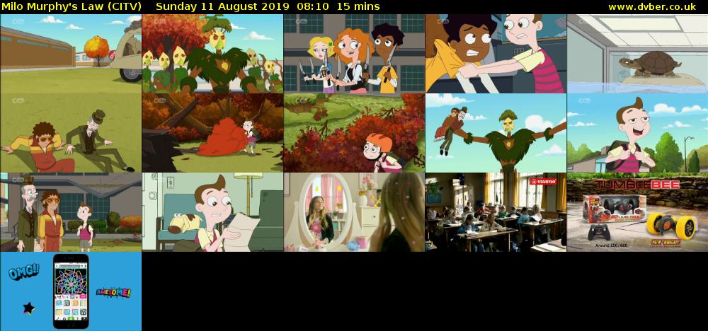Milo Murphy's Law (CITV) Sunday 11 August 2019 08:10 - 08:25