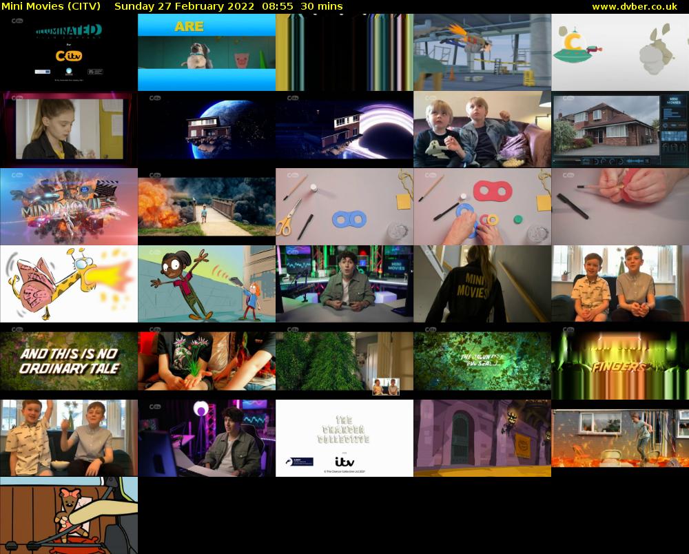 Mini Movies (CITV) Sunday 27 February 2022 08:55 - 09:25