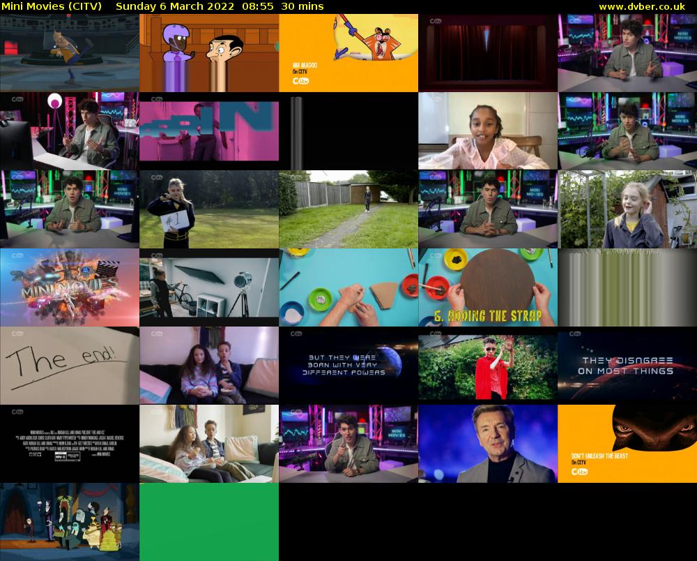 Mini Movies (CITV) Sunday 6 March 2022 08:55 - 09:25
