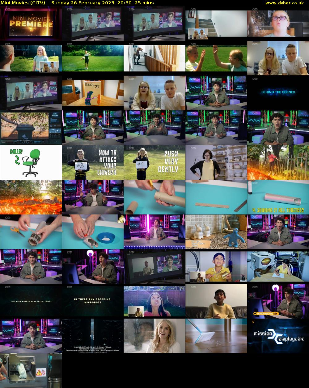 Mini Movies (CITV) Sunday 26 February 2023 20:30 - 20:55
