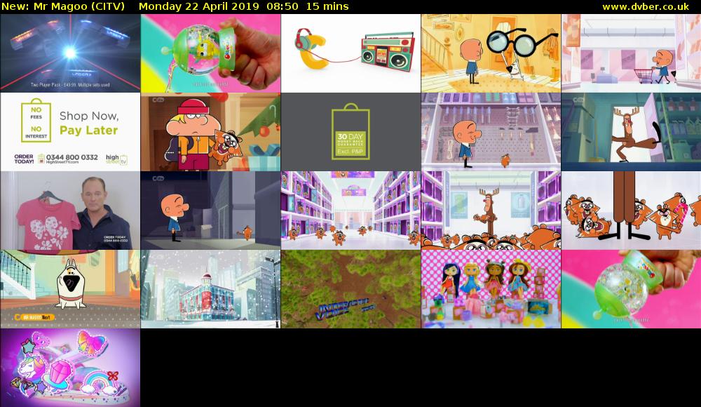 Mr Magoo (CITV) Monday 22 April 2019 08:50 - 09:05