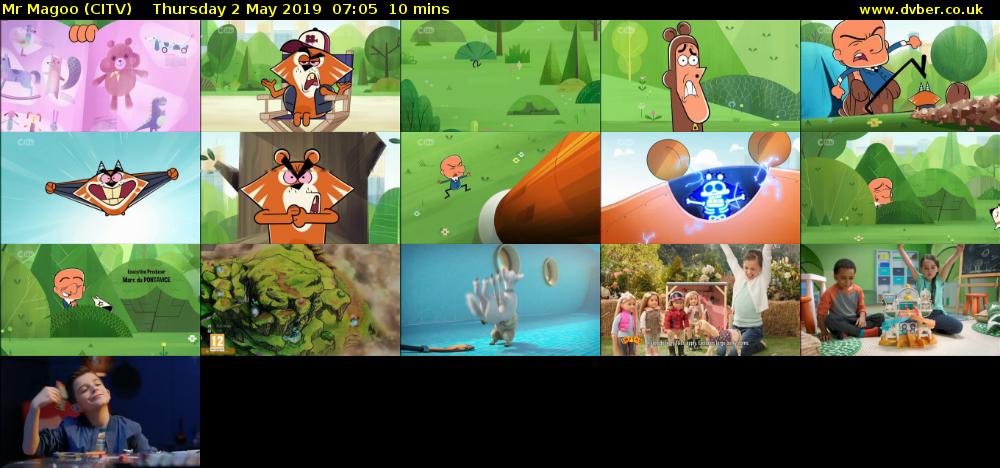 Mr Magoo (CITV) Thursday 2 May 2019 07:05 - 07:15