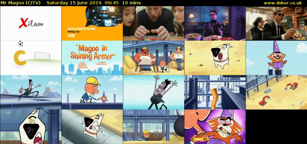 Mr Magoo (CITV) Saturday 15 June 2019 09:45 - 09:55