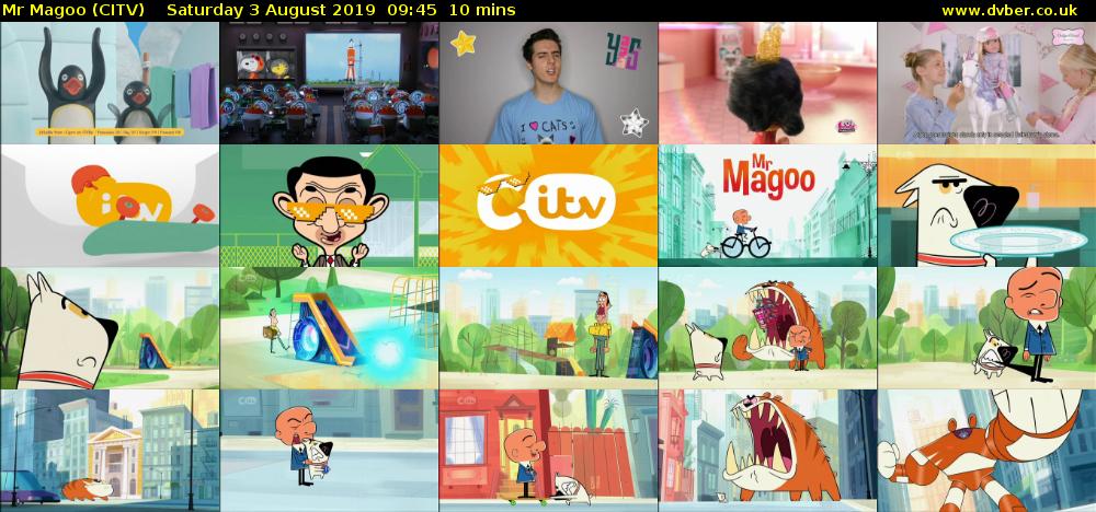 Mr Magoo (CITV) Saturday 3 August 2019 09:45 - 09:55