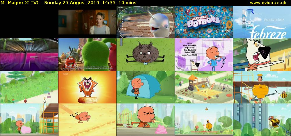 Mr Magoo (CITV) Sunday 25 August 2019 14:35 - 14:45