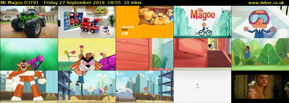 Mr Magoo (CITV) Friday 27 September 2019 18:55 - 19:05
