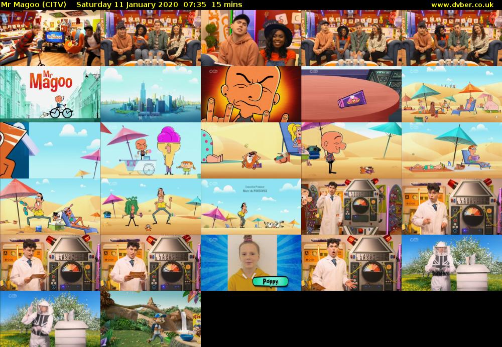 Mr Magoo (CITV) Saturday 11 January 2020 07:35 - 07:50