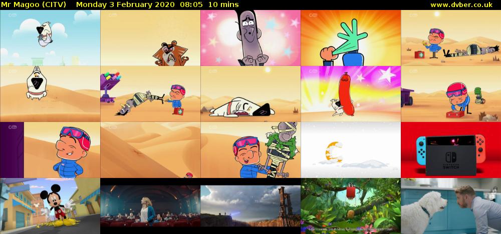 Mr Magoo (CITV) Monday 3 February 2020 08:05 - 08:15