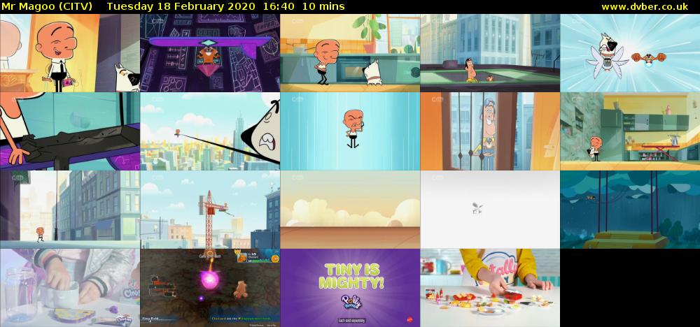 Mr Magoo (CITV) Tuesday 18 February 2020 16:40 - 16:50