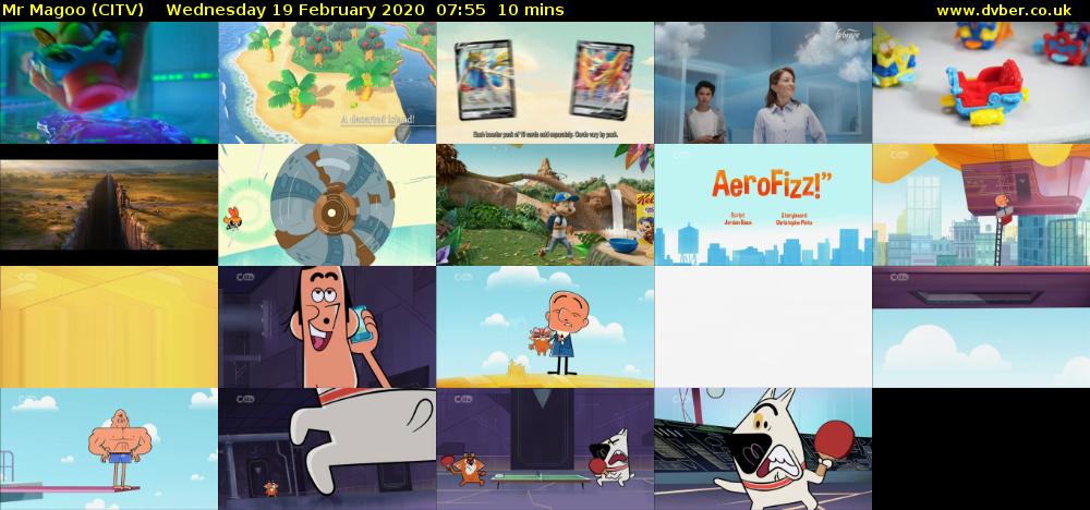 Mr Magoo (CITV) Wednesday 19 February 2020 07:55 - 08:05