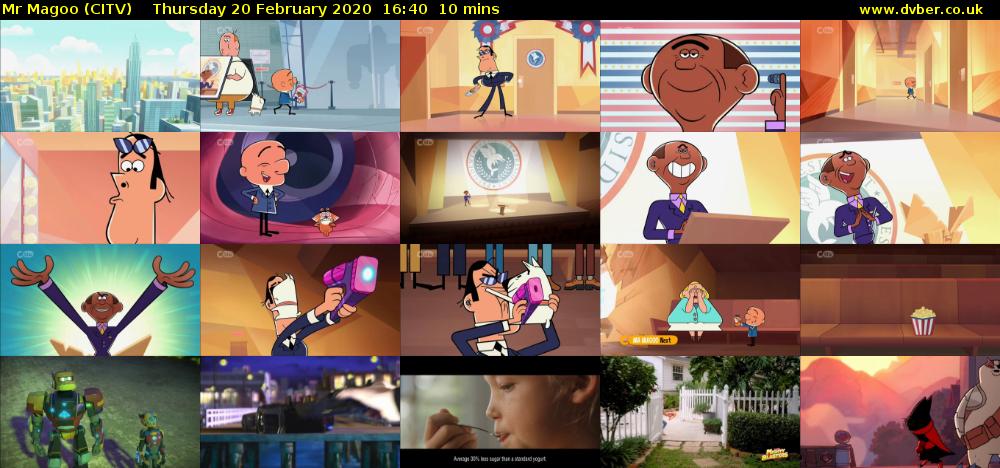 Mr Magoo (CITV) Thursday 20 February 2020 16:40 - 16:50