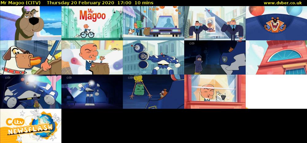 Mr Magoo (CITV) Thursday 20 February 2020 17:00 - 17:10