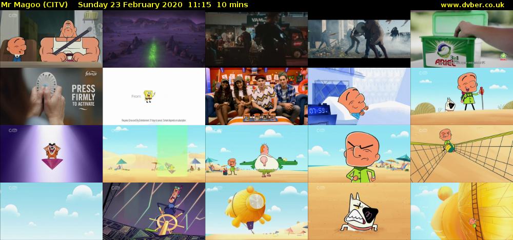 Mr Magoo (CITV) Sunday 23 February 2020 11:15 - 11:25