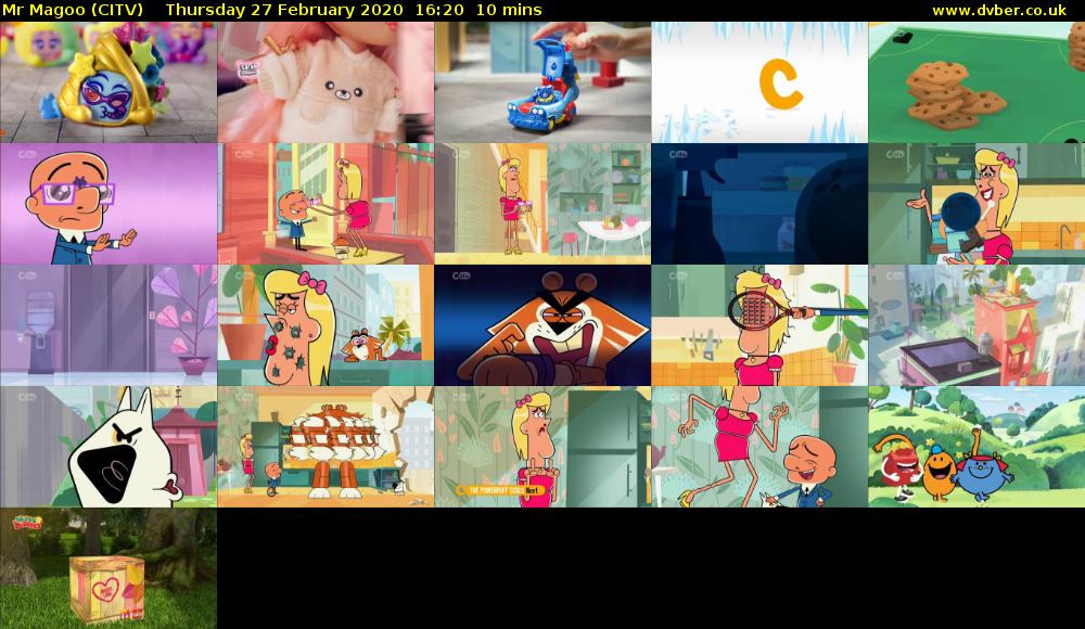 Mr Magoo (CITV) Thursday 27 February 2020 16:20 - 16:30