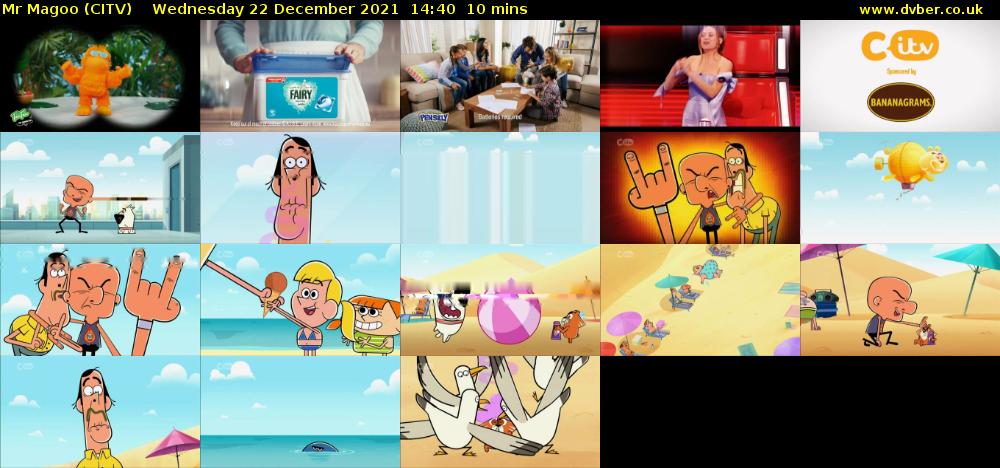 Mr Magoo (CITV) Wednesday 22 December 2021 14:40 - 14:50