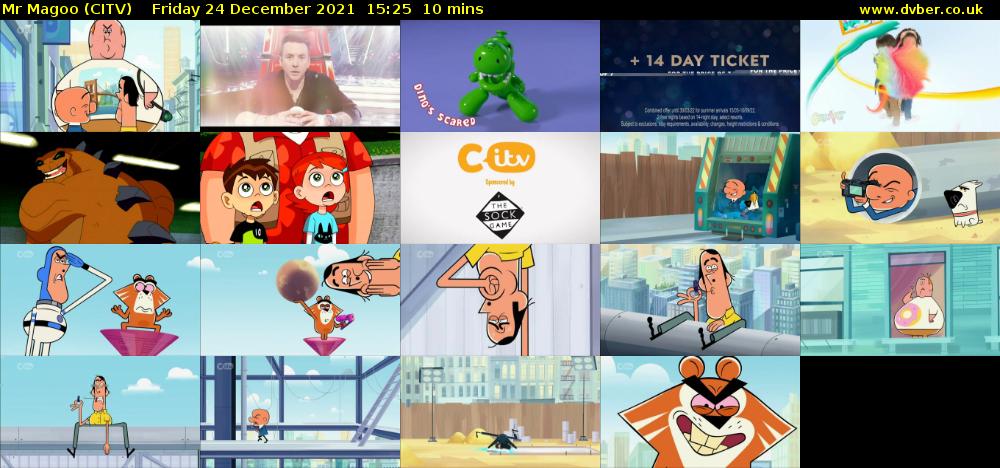 Mr Magoo (CITV) Friday 24 December 2021 15:25 - 15:35