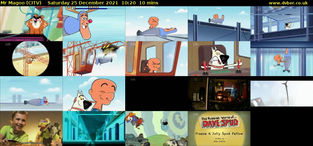 Mr Magoo (CITV) Saturday 25 December 2021 10:20 - 10:30