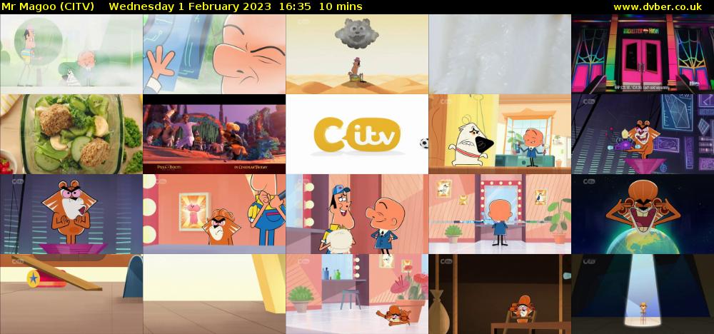 Mr Magoo (CITV) Wednesday 1 February 2023 16:35 - 16:45
