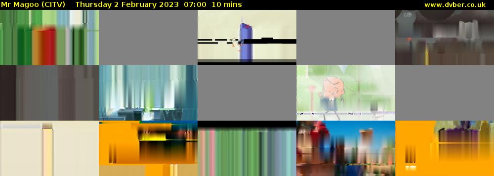 Mr Magoo (CITV) Thursday 2 February 2023 07:00 - 07:10