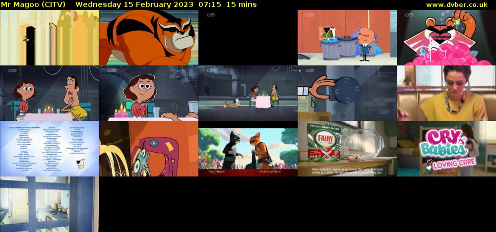 Mr Magoo (CITV) Wednesday 15 February 2023 07:15 - 07:30