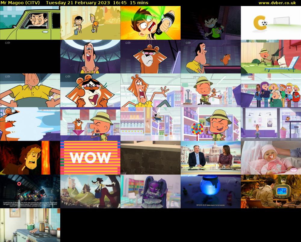 Mr Magoo (CITV) Tuesday 21 February 2023 16:45 - 17:00