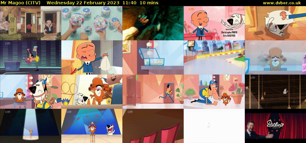 Mr Magoo (CITV) Wednesday 22 February 2023 11:40 - 11:50