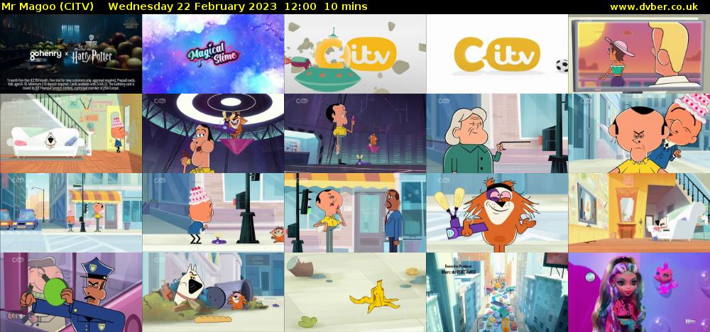 Mr Magoo (CITV) Wednesday 22 February 2023 12:00 - 12:10