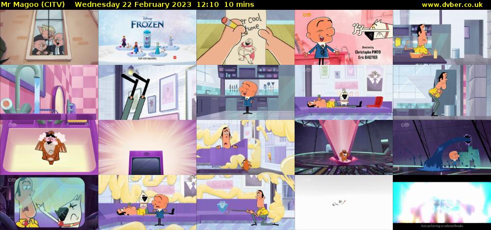 Mr Magoo (CITV) Wednesday 22 February 2023 12:10 - 12:20