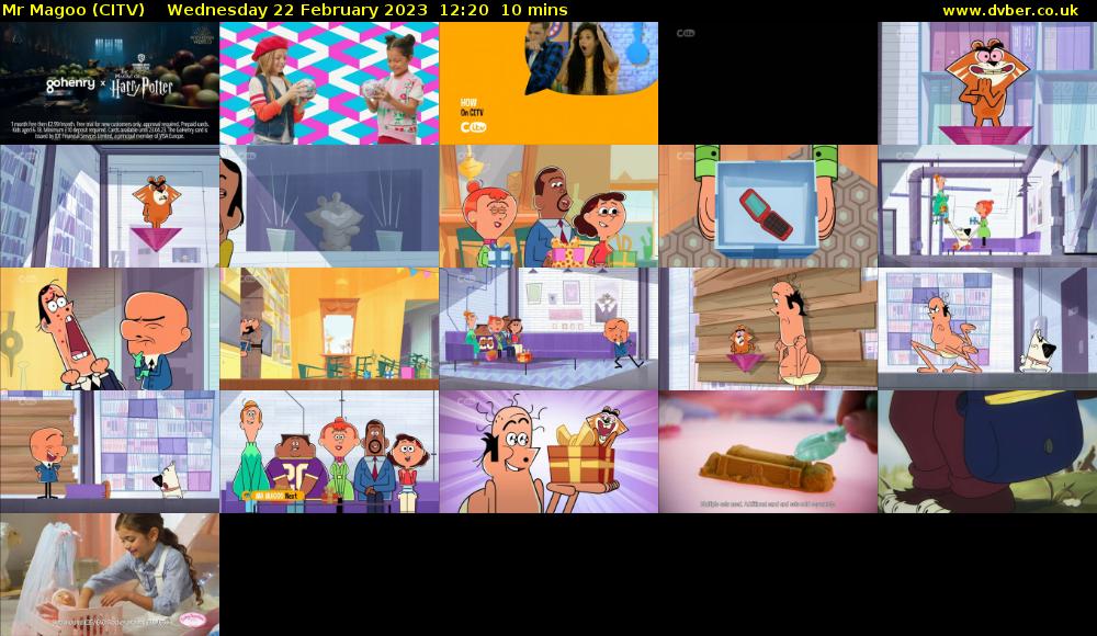 Mr Magoo (CITV) Wednesday 22 February 2023 12:20 - 12:30