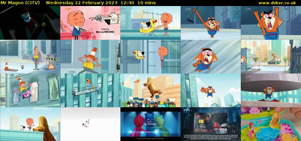 Mr Magoo (CITV) Wednesday 22 February 2023 12:40 - 12:50